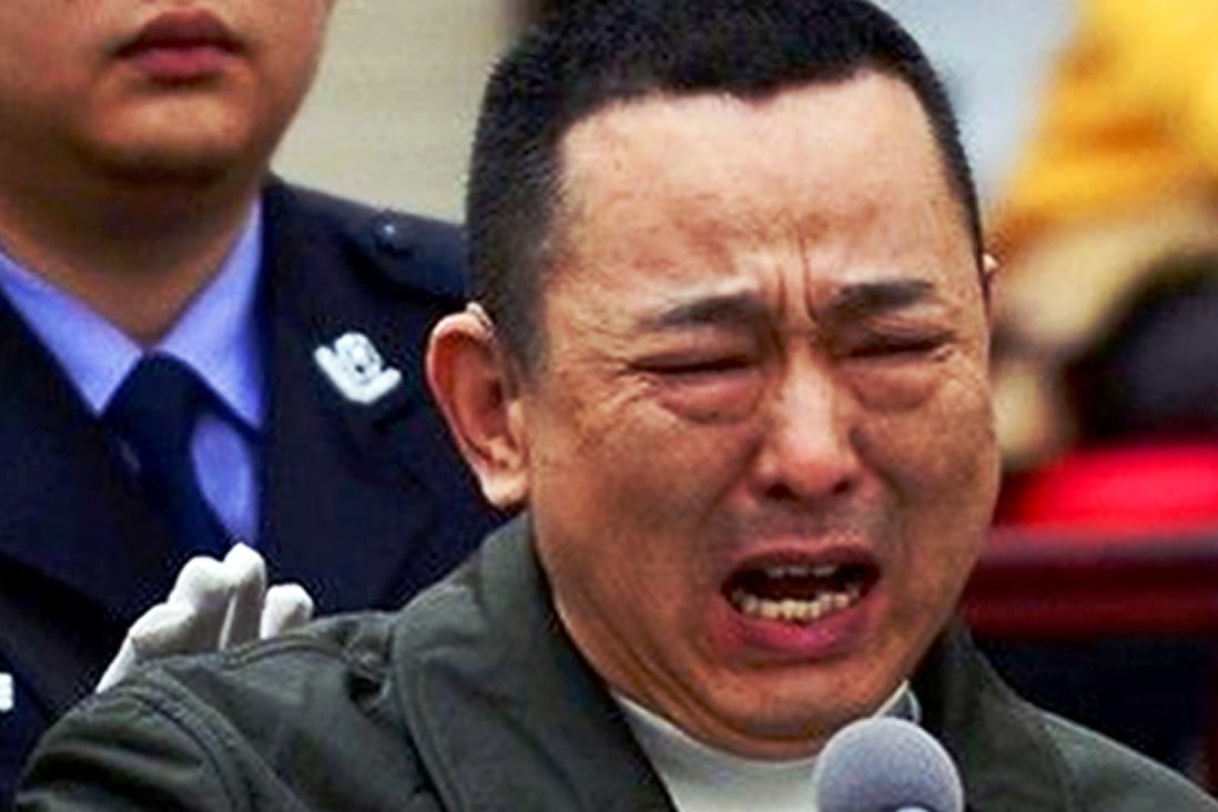 Liu Han in tears in court last year. He was executed for his crimes, including murder and running a mafia-style gang, on Monday morning. Photo: SCMP Pictures