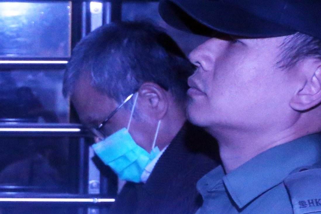 Lai Sai-Ming (left) is escorted from court. Photo: David Wong