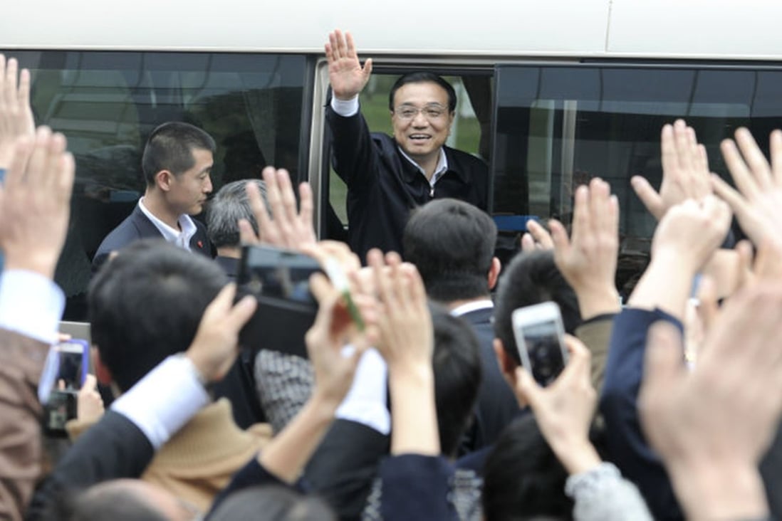 Premier Li Keqing visits the Guangdong free trade area in Nansha in Guangdong in January. Photo: Xinhua 