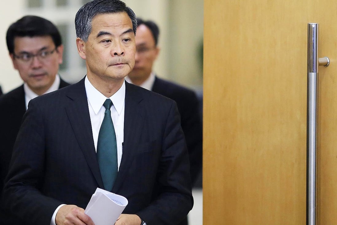 Chief Executive Leung Chun-ying attends Beijing talks. Photo: Reuters