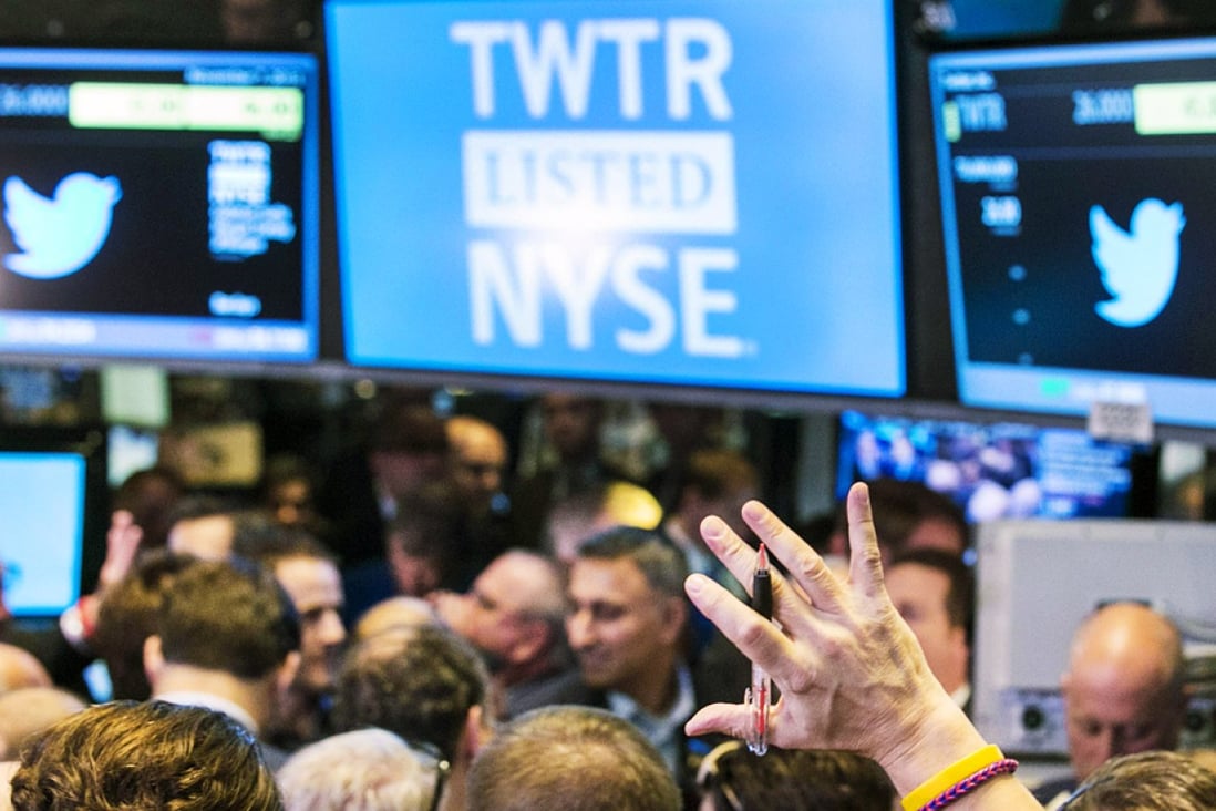 Twitter's IPO launches at the New York Stock Exchange in 2013. Photo: Reuters