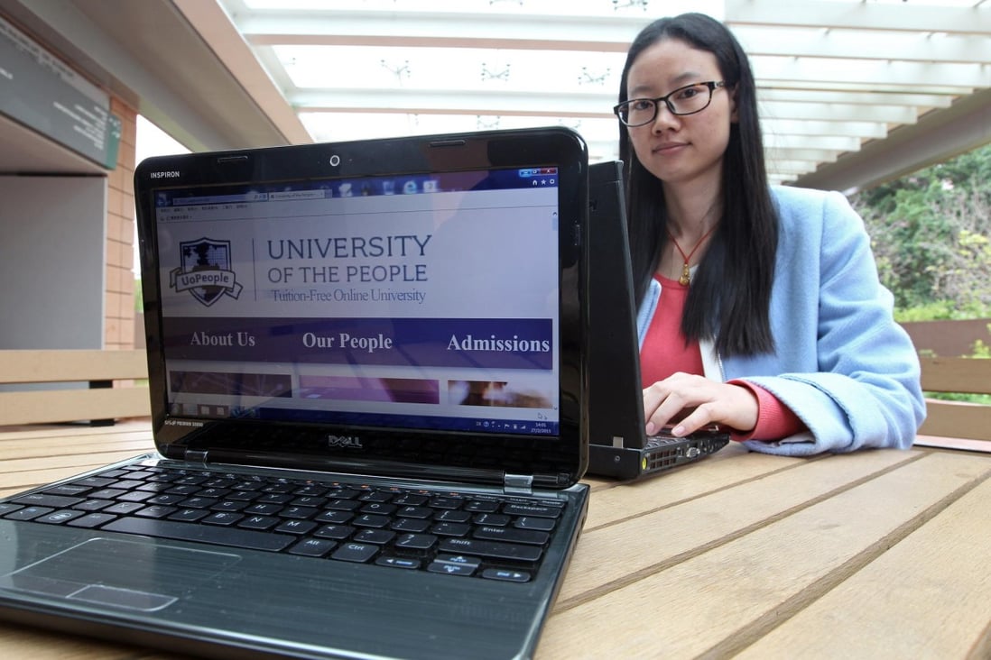 Cao Tingting is gaining business knowledge online while finishing her doctoral degree at HKU. Photo: Edward Wong