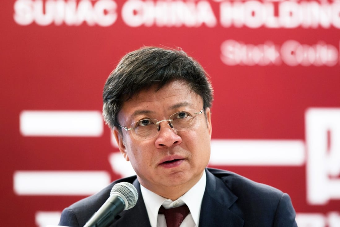 Sunac chairman Sun Hongbin issues warning in a briefing that beleaguered developer Kaisa may go under if its creditors do not cooperate. Photo: Bloomberg