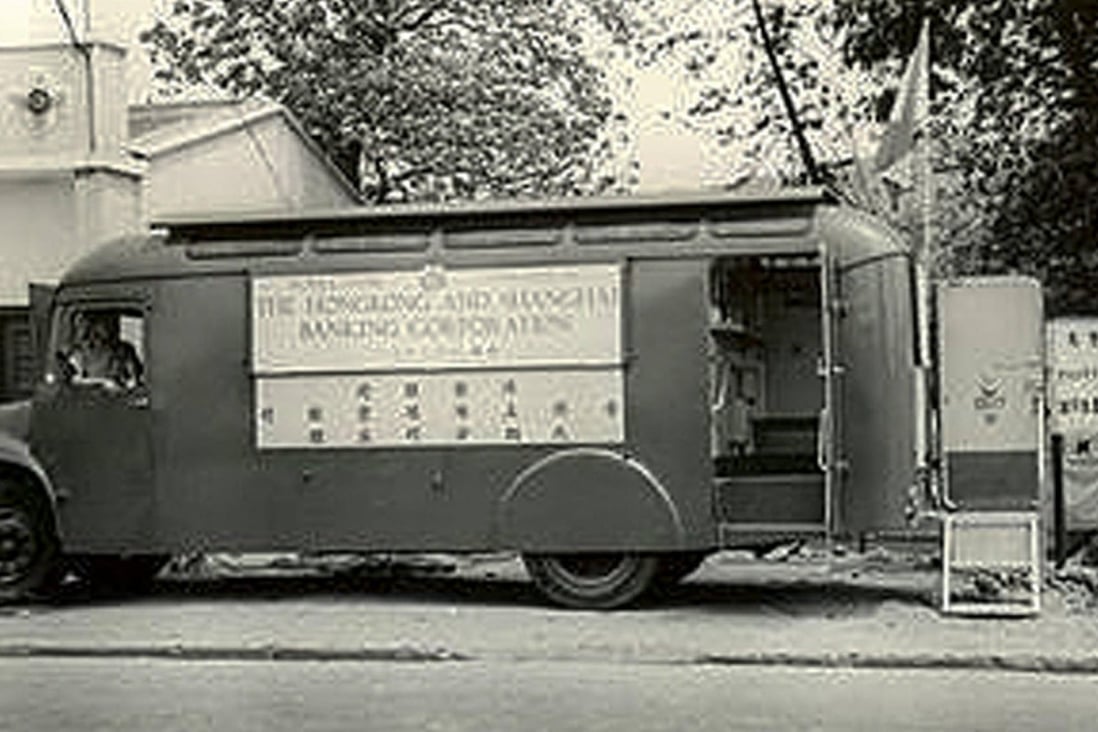 HSBC's "mobile banking" in 1962 in Kam Tin. Photo: SCMP