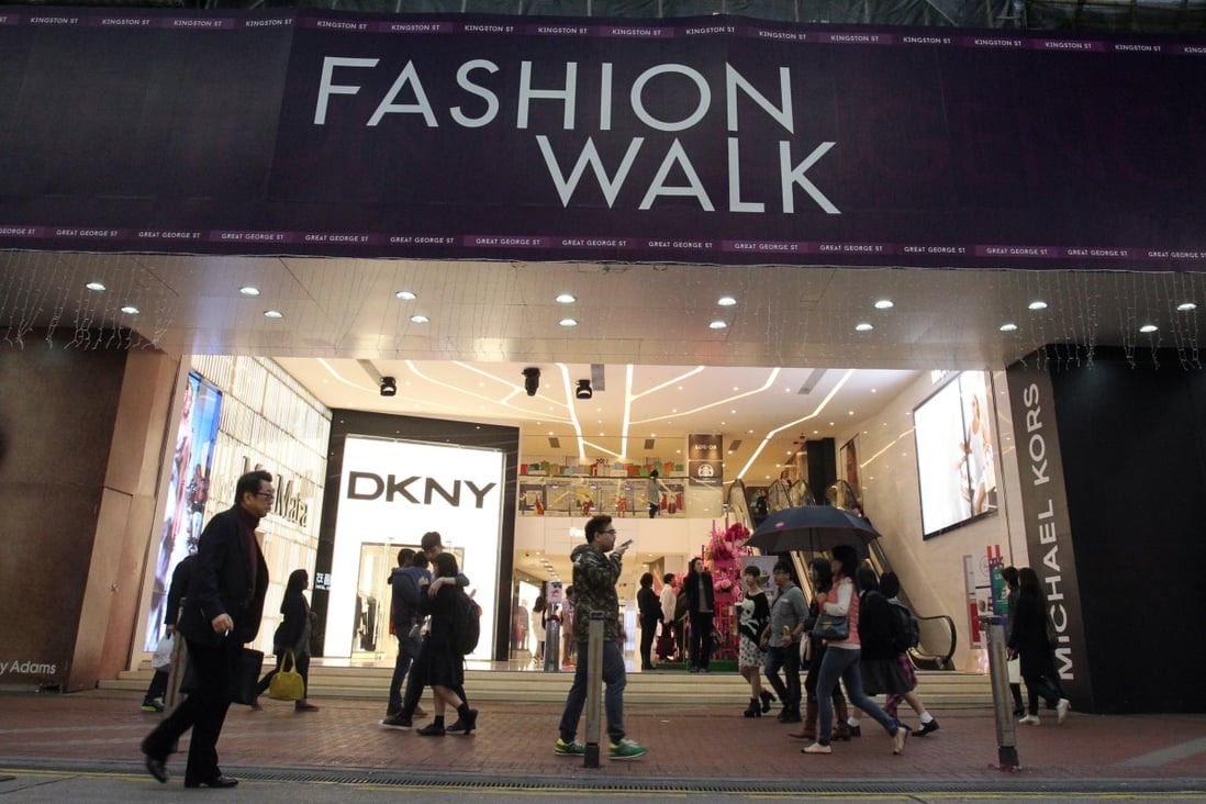 Rents for retail properties in prime areas in Hong Kong have borne the brunt after sales for jewellery and watches as well as fashion and accessories dropped in the first two months of this year. Photo: May Tse