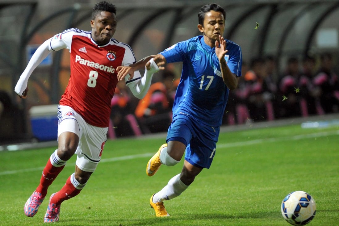 South China's Mahama Awal damaged his right knee ligament last month. Photo: Xinhua