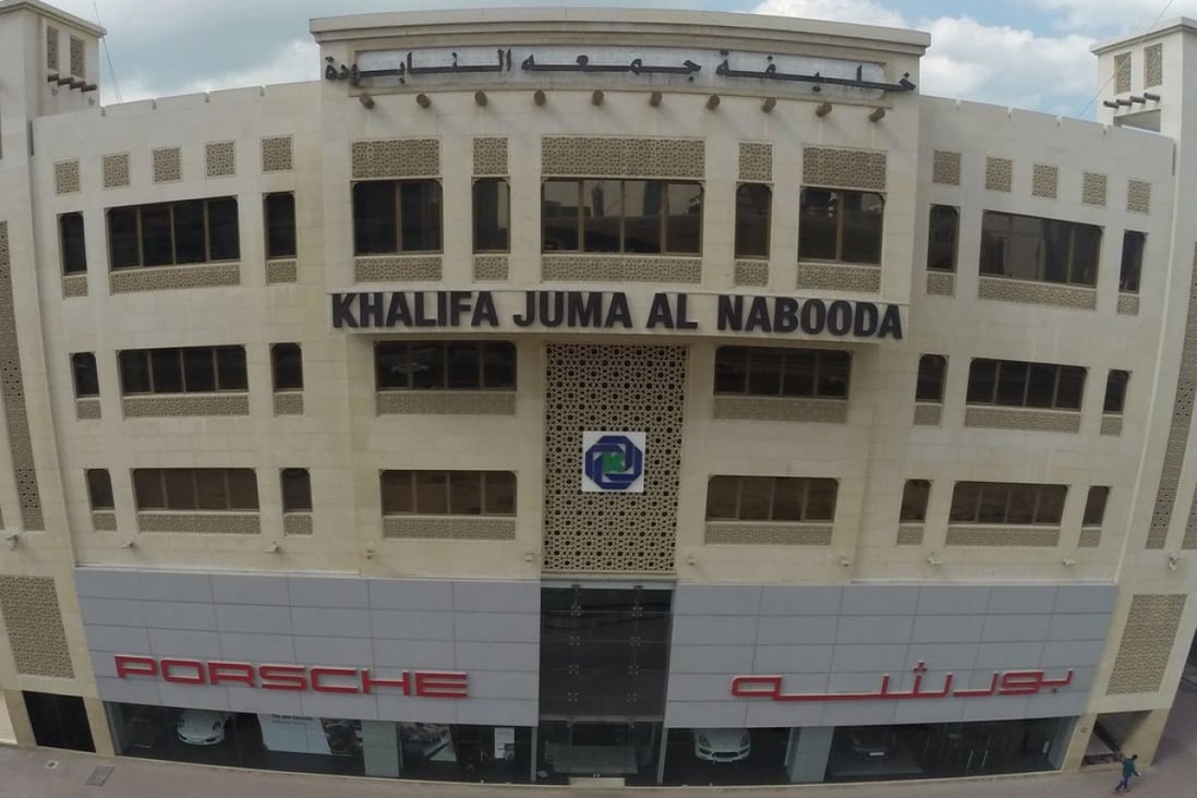 Khalifa Juma Al Nabooda Group's main office in Dubai features Al Nabooda Auto's Porsche showroom.