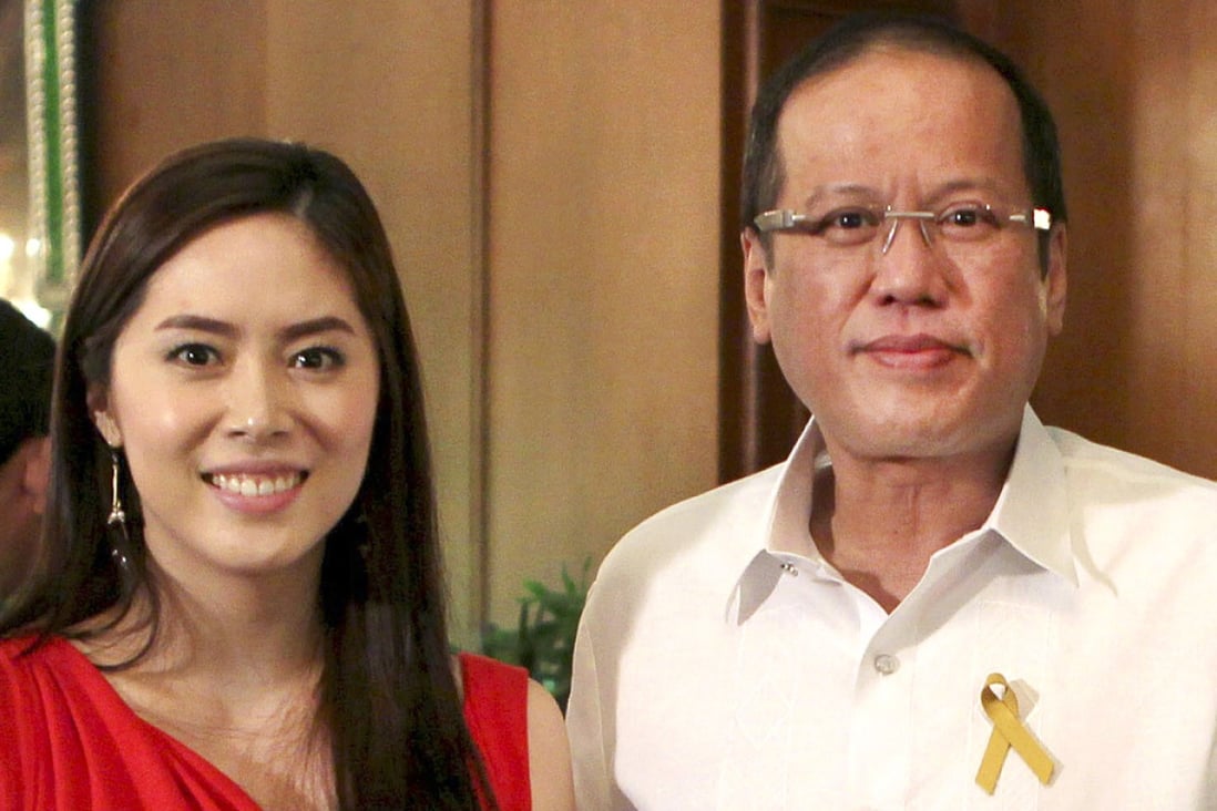 TV host Grace Lee with Philippine President Benigno Aquino in a photo of the then-couple released by Malacanang Palace in 2011. Photo: AP