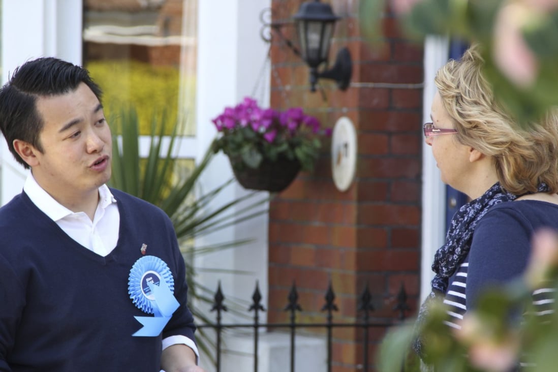 Conservative candidate Alan Mak canvasses constituents in the safe seat of Havant.