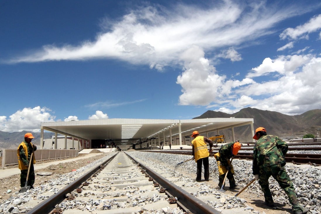 Floods, heatwaves, droughts and other more extreme weather conditions created by climate change will have an impact on infrastructure, including the high-altitude railway linking Tibet with the rest of China, according to China's top meteorologist. Photo: AP