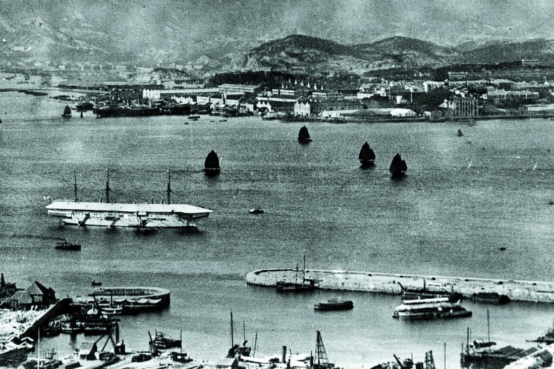 HMS Tamar anchored off the Royal Naval Dockyard in Hong Kong, in 1905. Photos: SCMP; Jonathan Wong