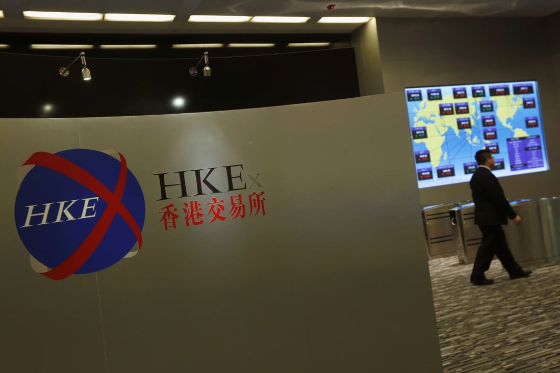 The offices of Hong Kong Exchanges and Clearing, the operator of the stock market here, whose shares are a battleground between bulls and bears divided about the direction of its stock. Photo: Reuters