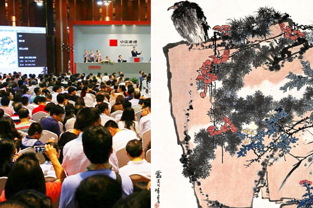 One art expert said pictures such as Eagle, Rock and Flora, right, can still fetch high prices at auction in a slow market if collectors genuinely love an artist's work. Photo: SCMP Pictures