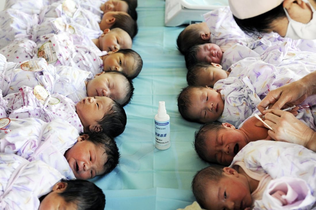 Babies at a maternity hospital in China. Enforcement rules for the one-child policy vary in different provinces and cities. Photo: Reuters