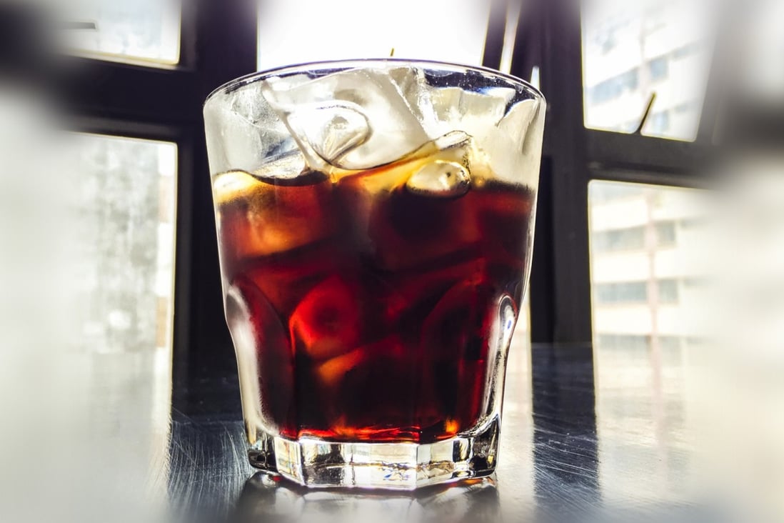 A glass of ice drip coffee, tipped to be the next sensation in coffee-drinking circles, as served at Coco Espresso in Hong Kong. 