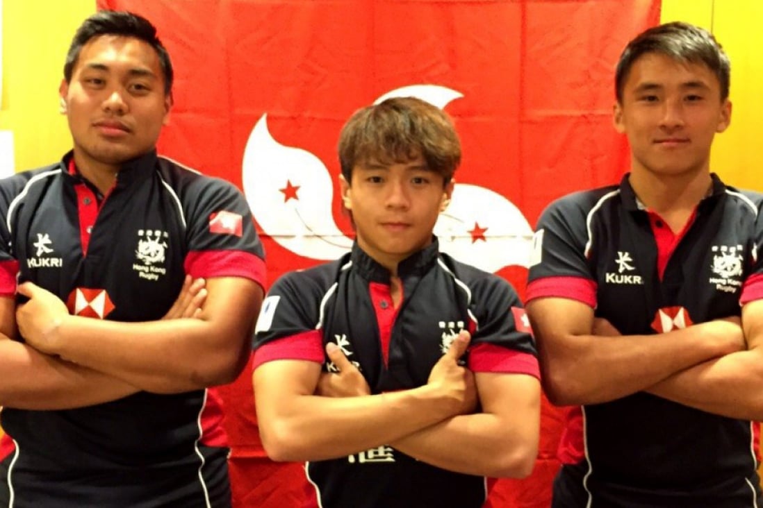 The squad flying the flag for Hong Kong at the World Rugby Under 20 Trophy in Portugal last weekend was a good representation of multicultural Hong Kong. Photo: HKRFU