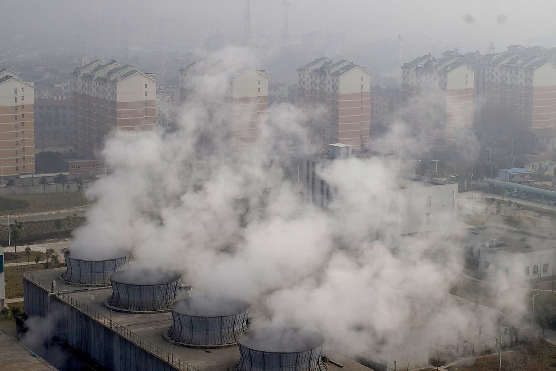 Smoke rises from a household waste incineration plant in Wuhan, Hubei province. Photo: ImagineChina