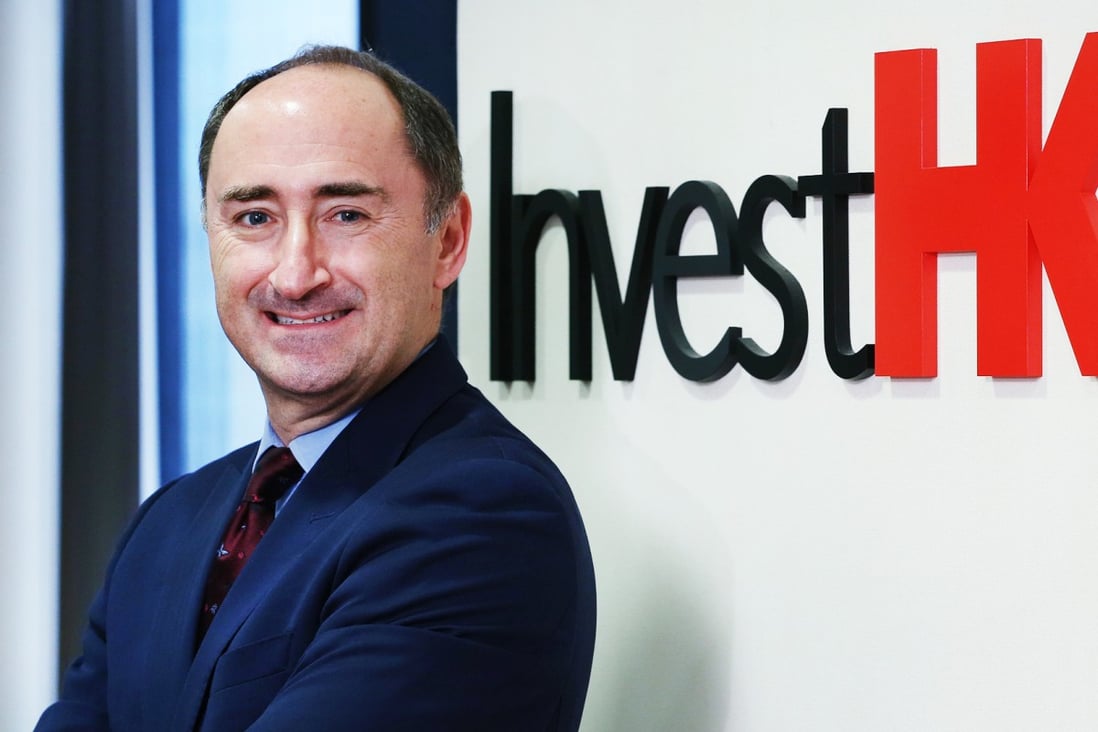 Simon Galpin, director-general of investment promotion for Invest HK, says Hong Kong can become an innovation hub for fintech start-ups. Photo: Nora Tam