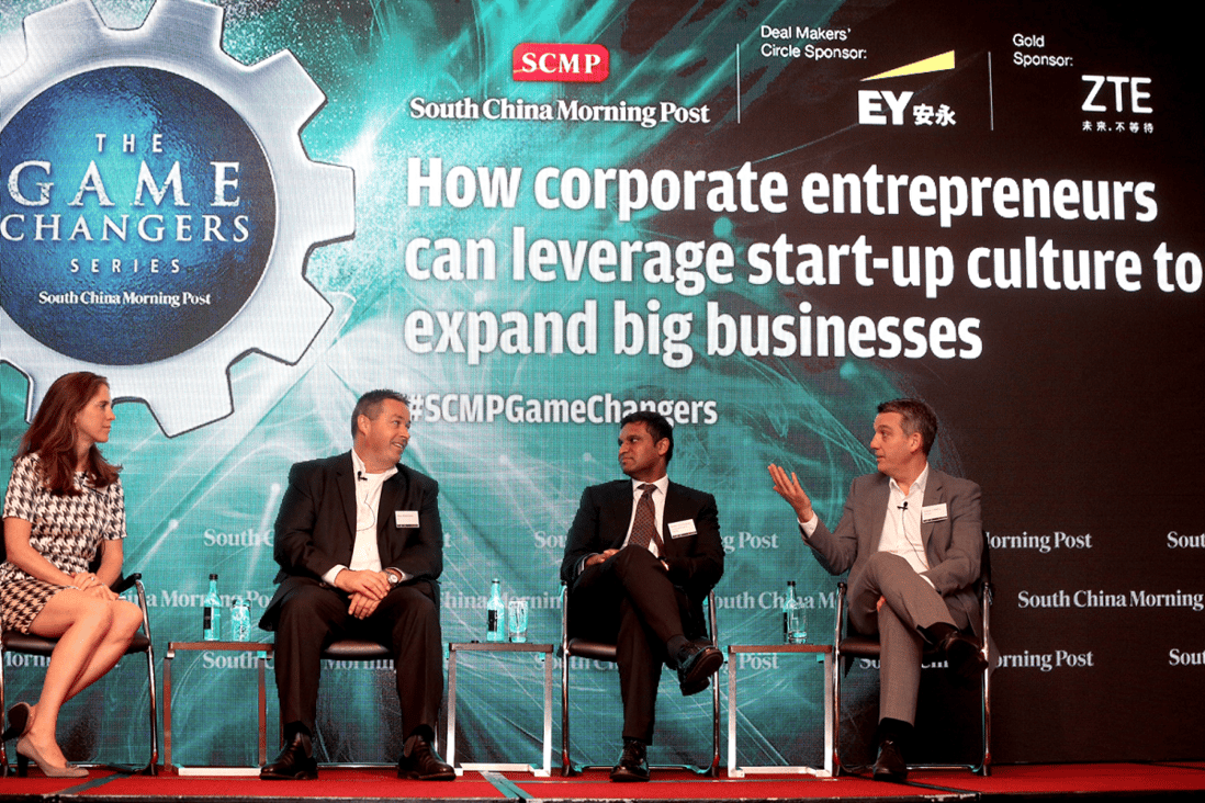 Speaking at the second SCMP Game Changers forum, panelists said hiring talented and inspirational people is key to driving 'intrapreneurship'. Photo: KY Cheng