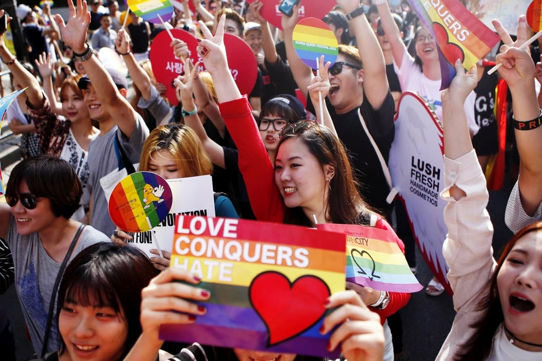 South Koreans join a gay pride parade in Seoul. Photo: Reuters