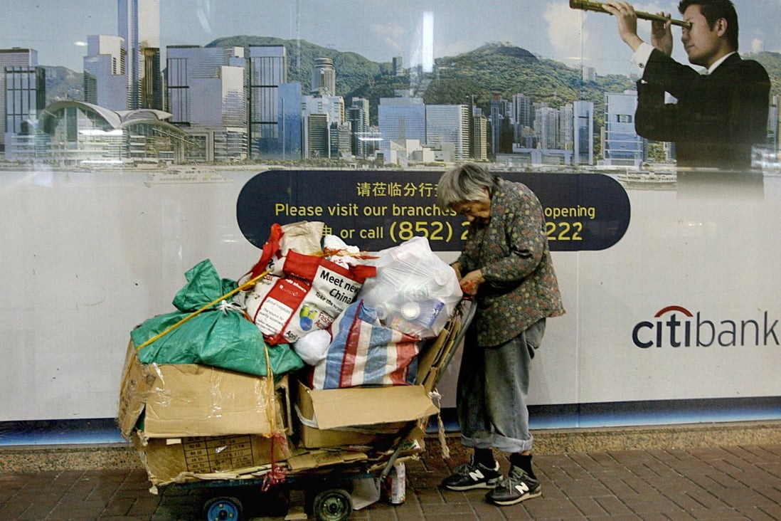 Hong Kong must also work hard to tackle the ageing population and narrow the wealth gap. Photo: AFP
