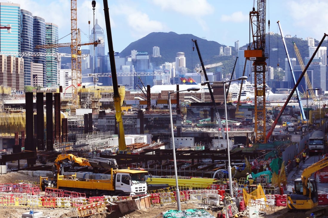 Construction continues at the West Kowloon terminus. Photo: Jonathan Wong