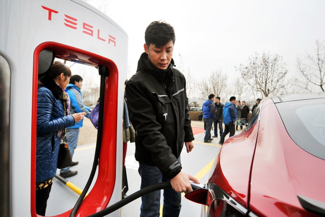 Mainland China is struggling with a shortage of charging stations for electric vehicles, but Hong Kong's size makes it an easier market to accommodate. Photo: Xinhua