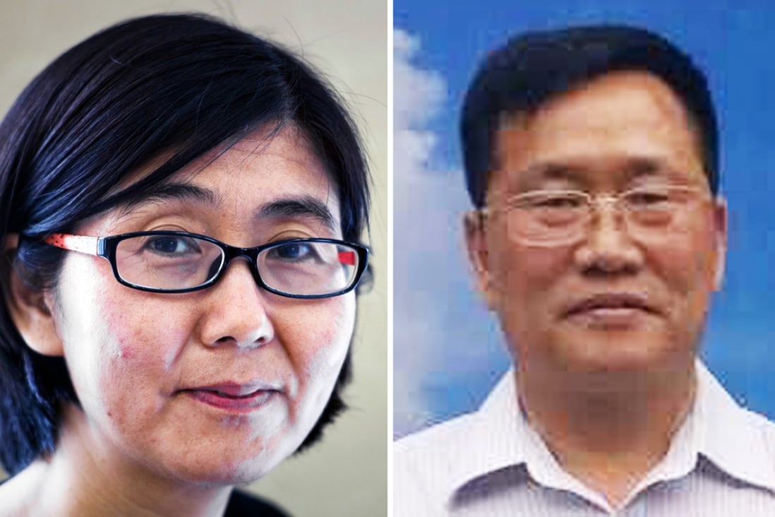 Chinese rights lawyer Wang Yu (left) disappeared after telling her friends someone was trying to force open her front door. Zhou Shifeng (right), head of Beijing Fengrui, was seen being taken away by three unidentified men early on Friday. Photos: AFP, Weibo