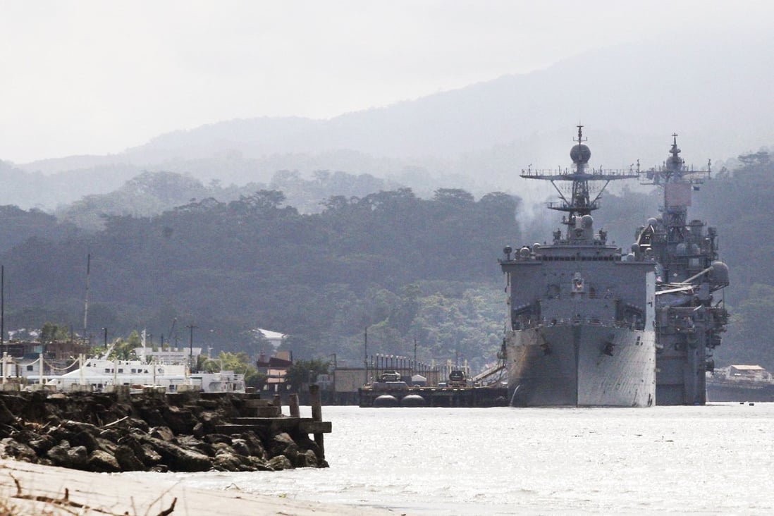 US warships are seen docked at Subic Bay in Olongapo city in October, 2014. It was once one of the biggest US naval facilities in the world. Photo: Reuters
