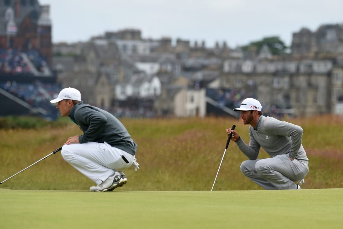 The US pairing of Dustin Johnson (right) and Jordan Spieth were the stars of the first day in Scotland. Photo: EPA