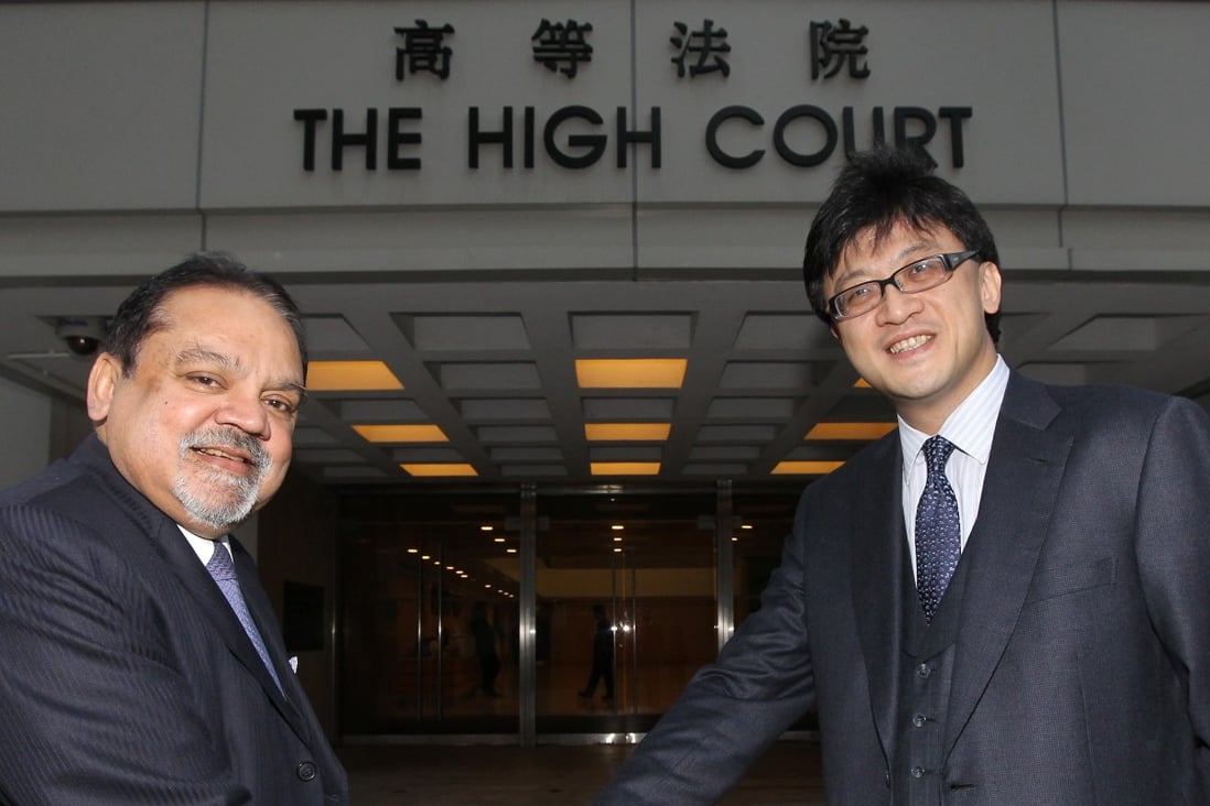Kumar Ramanathan (left), a former chairman of the Hong Kong Bar Association. Photo: Edward Wong