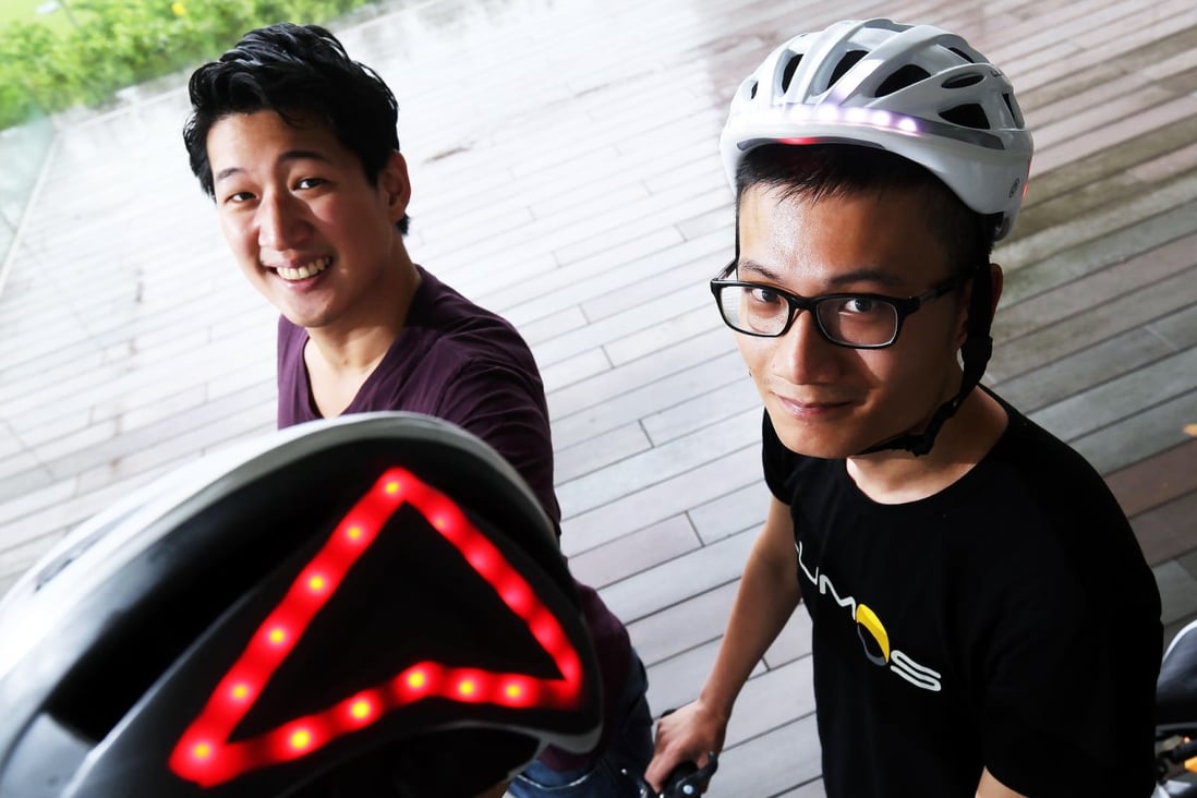 Ding Eu-wen (left) and Jeff Chen came up with their idea over their safety concerns. Photo: Dickson Lee