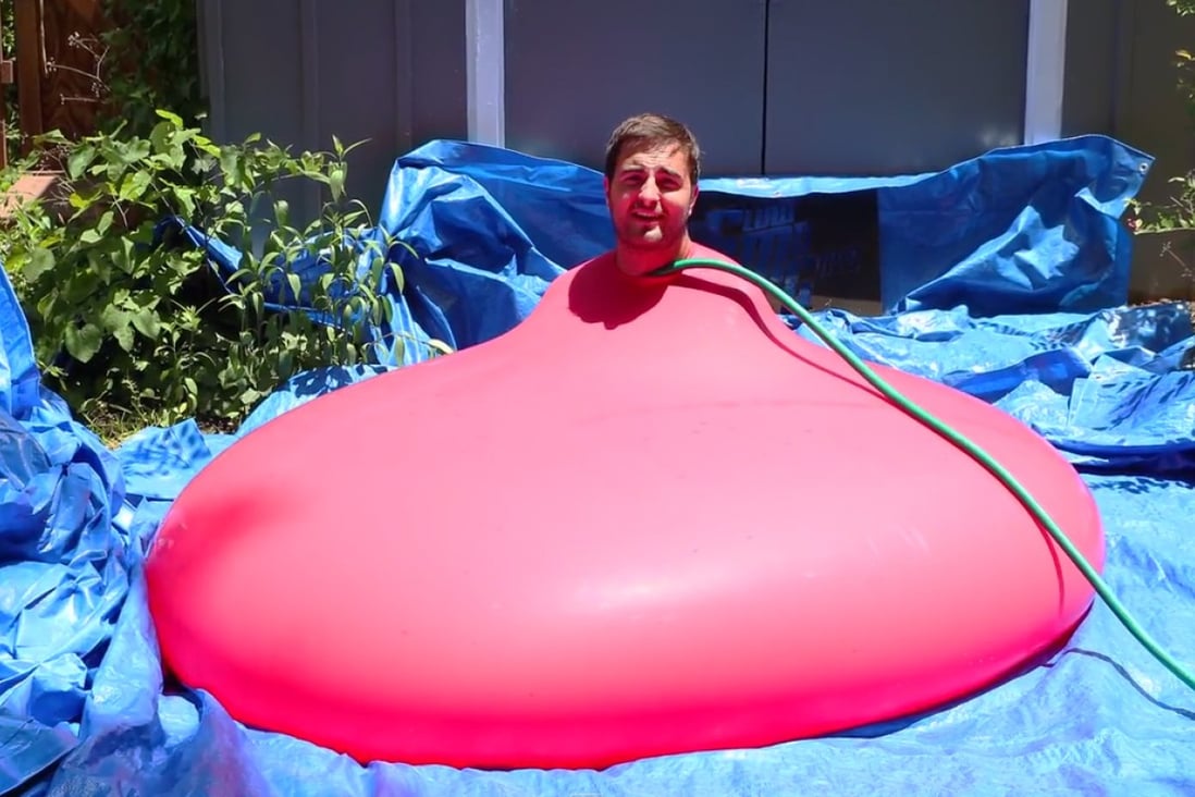 Ever wonder what it's like to sit inside a giant water balloon?