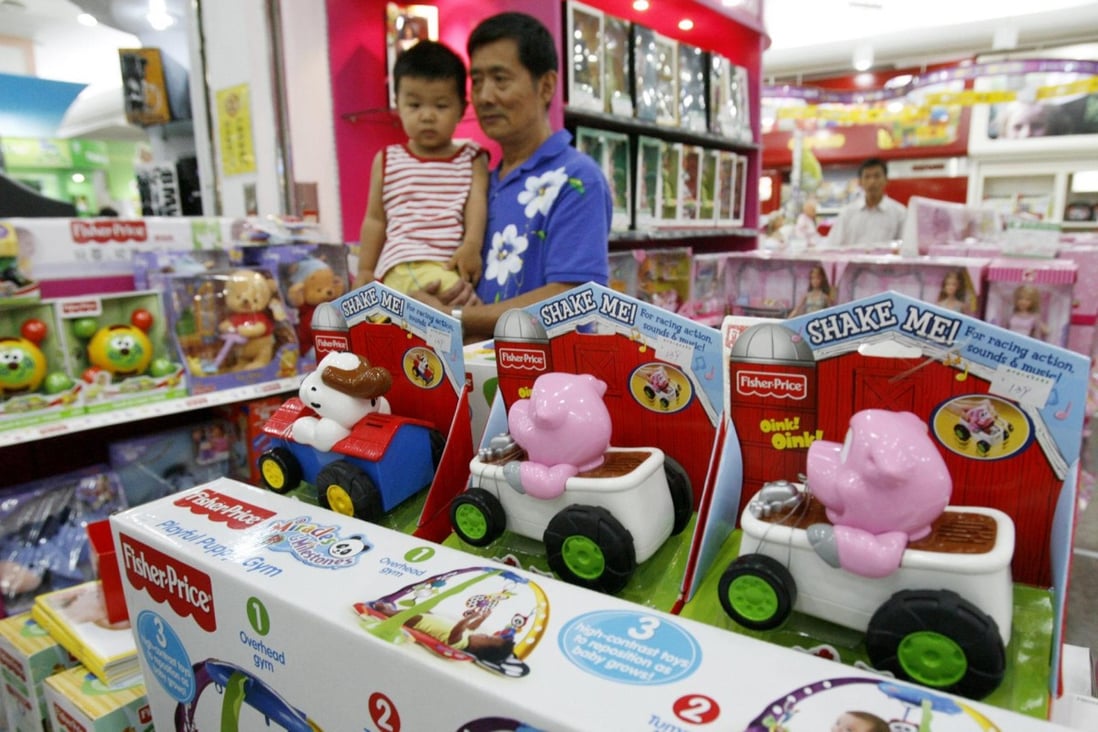 Shopping malls in China are increasingly allocating more space to children's section to lure the youngsters so that their families will stay there longer. Photo: Reuters