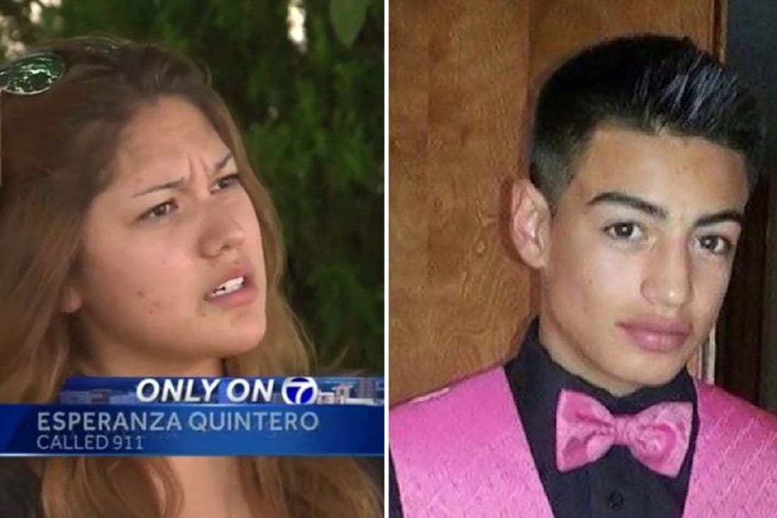 Esperanza Quintero and her friend, Jaydon Chavez-Silver, who was killed in a shooting. Photo: KOAT7 and Facebook