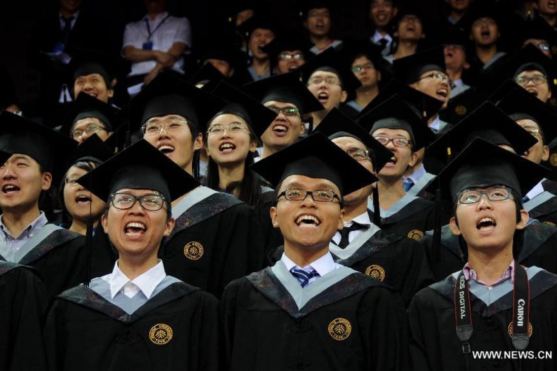 A file picture of students graduating in Beijing. President Xi Jinping has said colleges need more "ideological guidance". Photo: Xinhua
