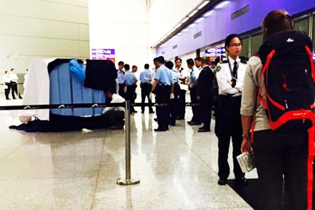 The traveller jumped to his death at the airport. Photo: SCMP Pictures