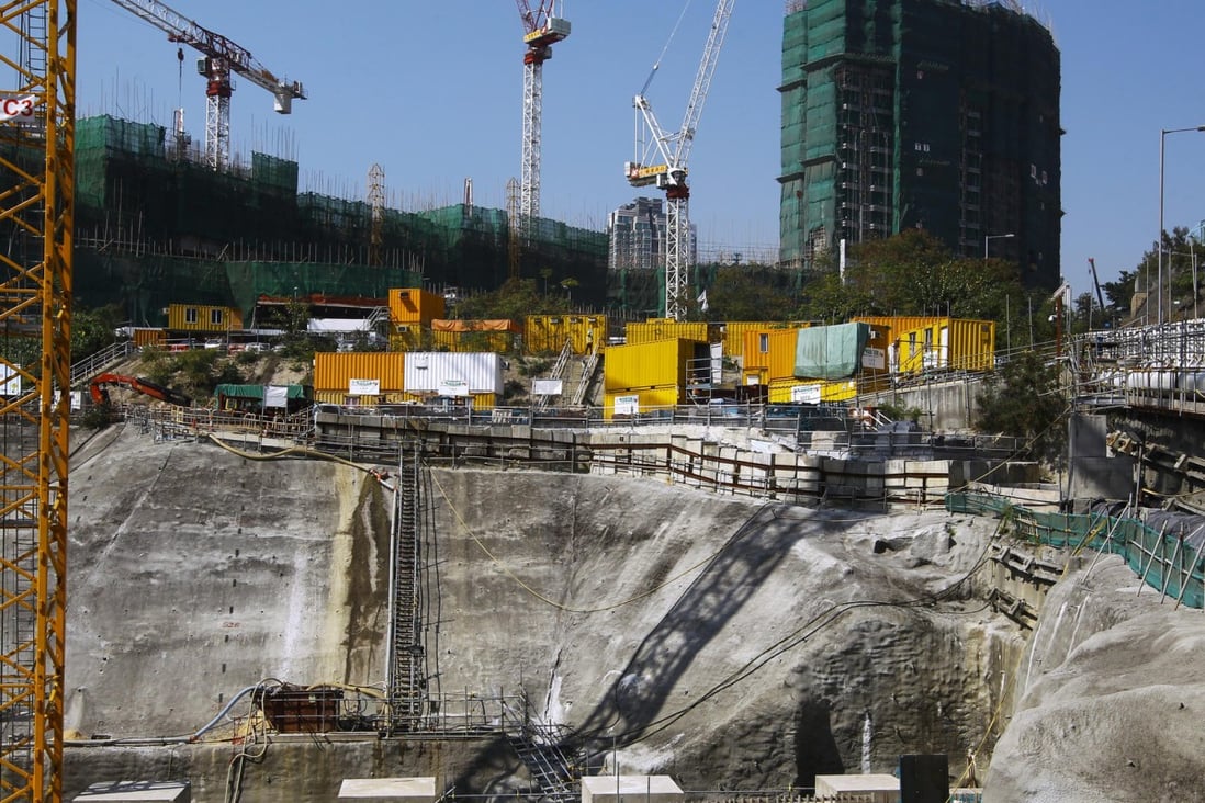 Construction site of MTR’s Kwun Tong line extension. Photo: Jonathan Wong
