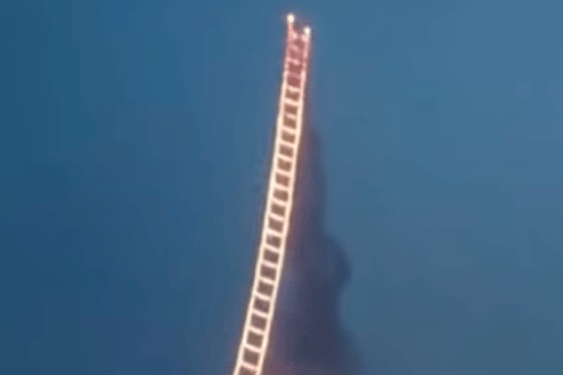 Chinese artist Cai Guoqiang created this stunning sky ladder fireworks display in Quanzhou in Fujian.