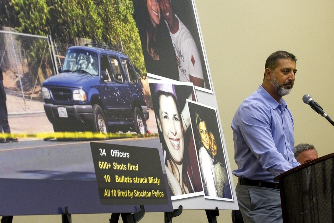 Paul Singh speaks announces a lawsuit against the Stockton Police Department in the death of his wife Misty Holt-Singh, who was shot and killed by police after being taken hostage during a bank robbery.  Photo: Clifford Oto/The Record via AP