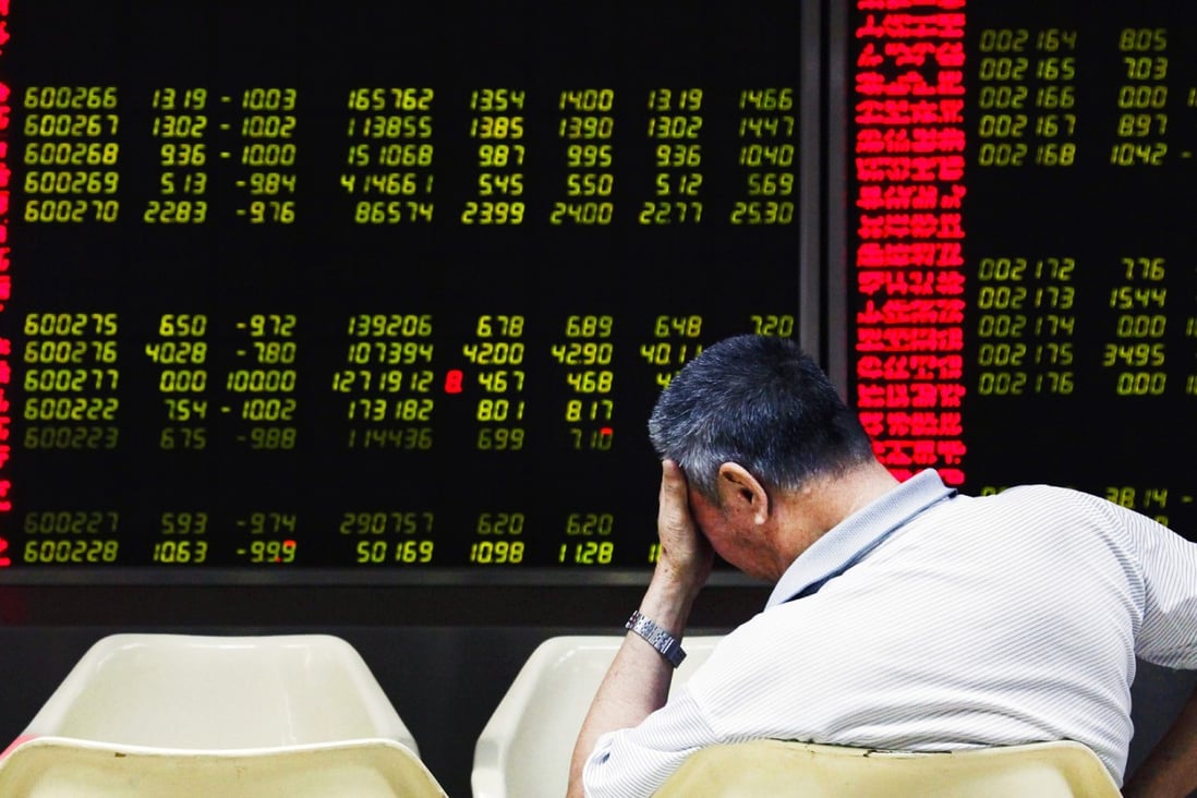 Chinese shares have been in near free-fall since scaling a 7-year top on June 12. Photo: EPA