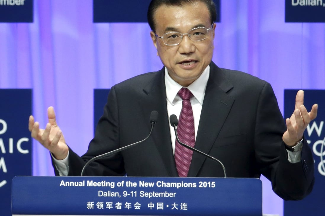 China's Premier Li Keqiang said at the World Economic Forum in Dalian last week that CIPS would be ready by the end of the year. Photo: Reuters