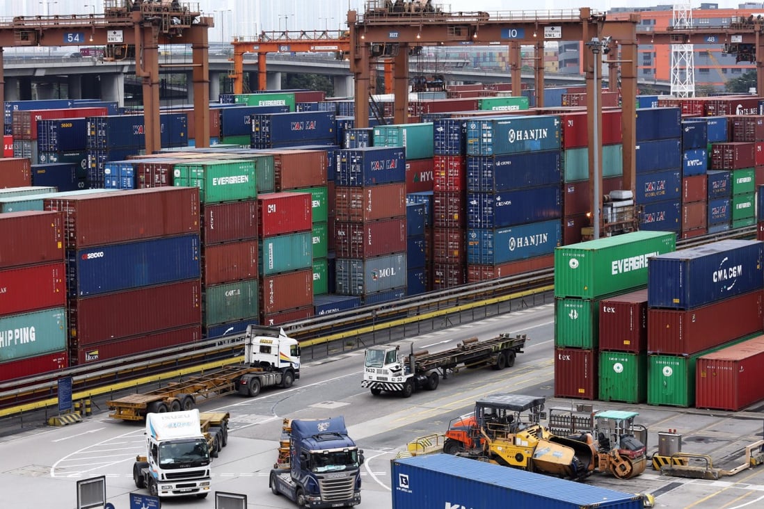 The container terminal in Kwai Chung.Photo: Jonathan Wong