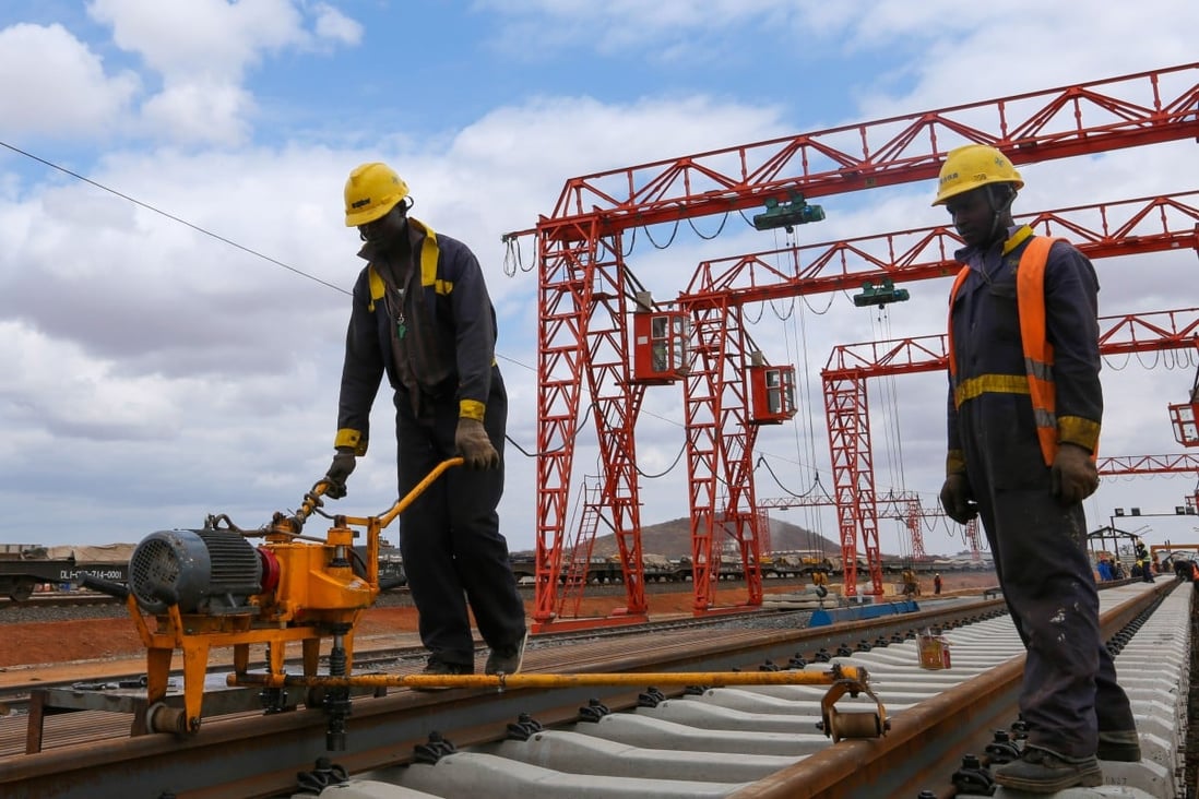 The mainland state owned China Road and Bridge Corporation won the contract last year to build the high-speed railway running between the Kenyan port city of Mombasa and Nairobi. Photo: Xinhua