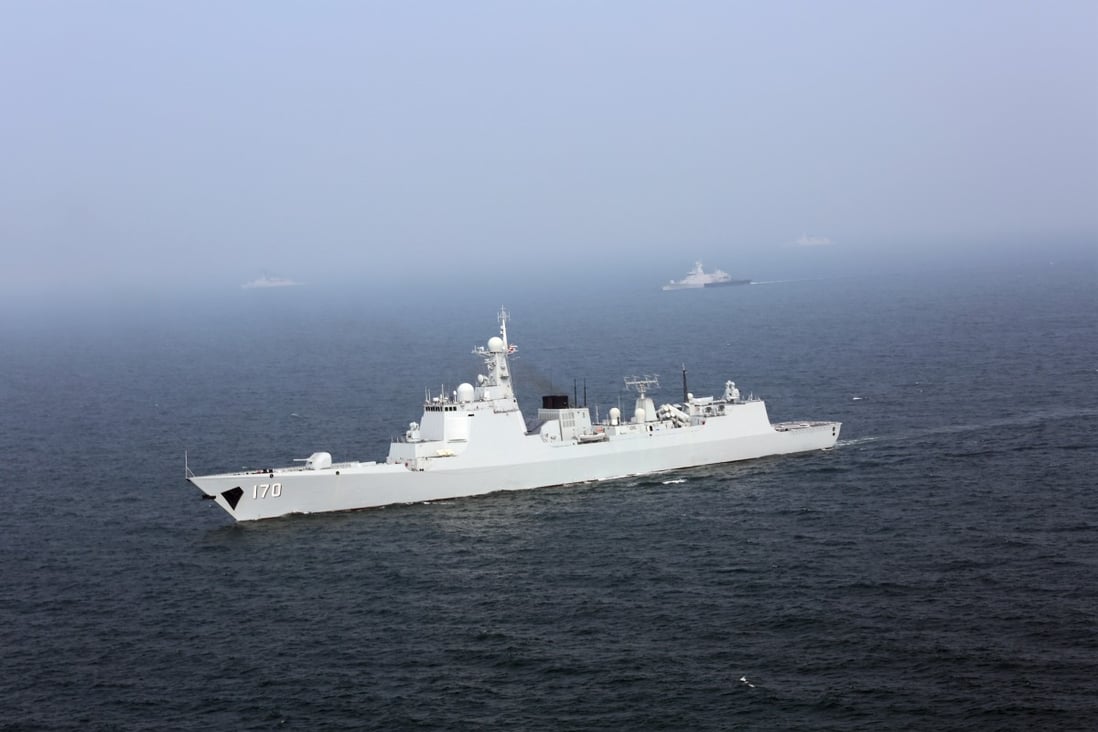 File photo of China's Lanzhou warship, taken during a joint escort exercise with Malaysian naval vessels last month. Photo: Xinhua 