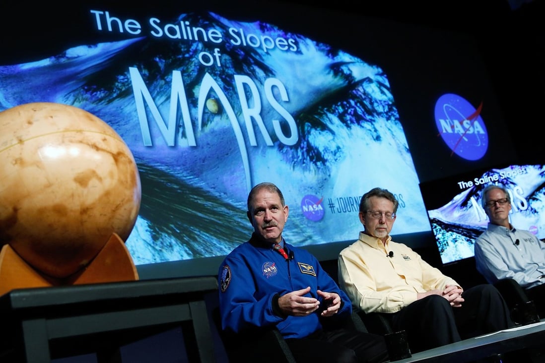 Experts from Nasa announce their major scientific finding. Photo: AFP