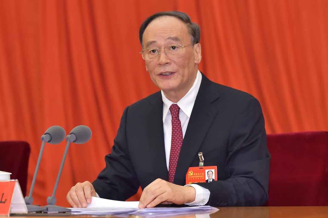 Wang Qishan has broken a long-standing taboo by openly discussing the issue of the party's legitimacy. Photo: Xinhua