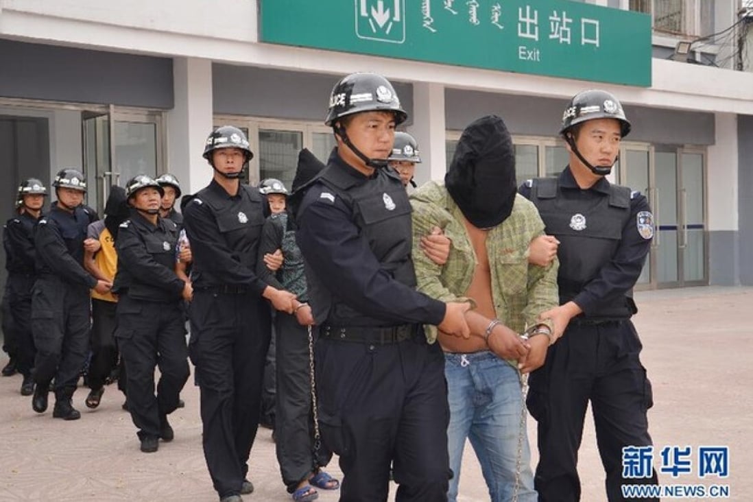 An archive picture of a trafficking gang caught in Inner Mongolia in northern China last year. Women are sold into prostitution or as brides by the gangs, mainly in poor areas of the country. Photo: Xinhua
