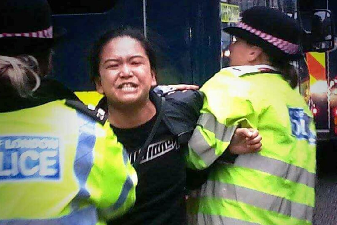 Police arrest a protester. Photo: SCMP Pictures