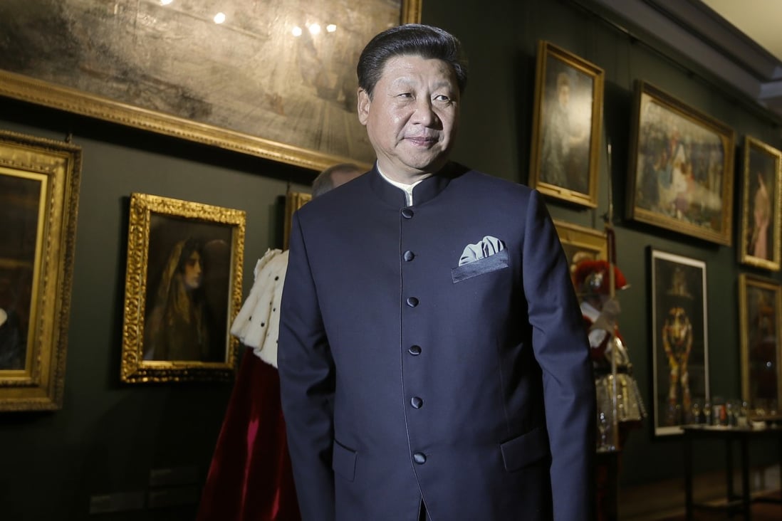 President Xi pictured at the Guildhall where he gave a speech to dignitaries in the City of London earlier this week. Photo: AP